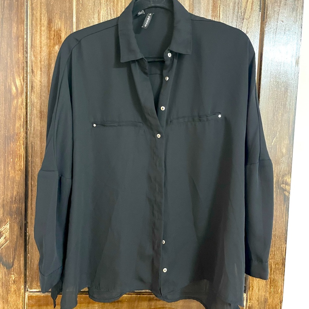 Elegant veil oversized shirt